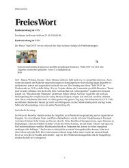 Freies Wort Suhl - Entdeckerdrang im CCS - MesseKonzept Thüringen