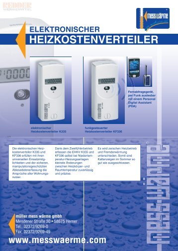 HEIZKOSTENVERTEILER - Müller Mess Wärme GmbH