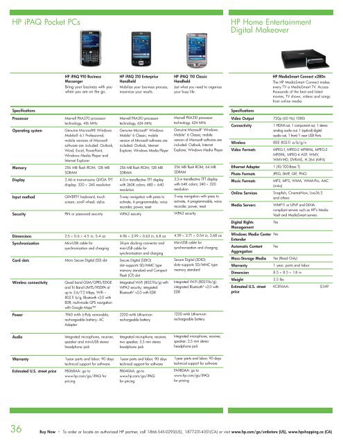 HP Printing and Digital Imaging Selection Guide (Pub