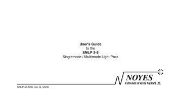 User's Guide to the SMLP 5-5 Singlemode / Multimode Light Pack