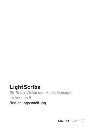 LightScribe - MacroSystem