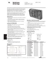 CCH UX Series LED Exit Signs 10L - Cooper Crouse-Hinds