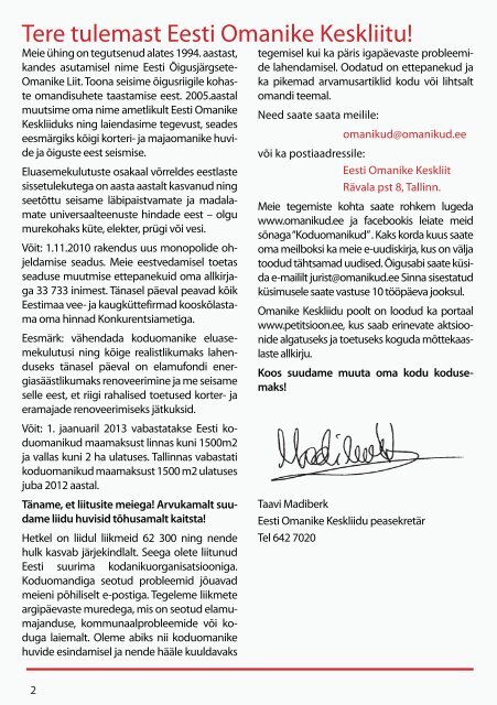 Kodukaardi kataloog SEPTEMBER 2012 - Eesti Omanike Keskliit