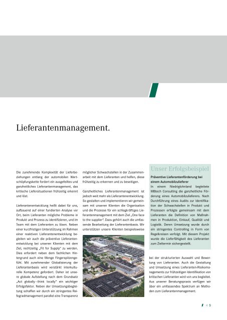 Lean Procurement und Supply Chain Management ... - MBtech Group