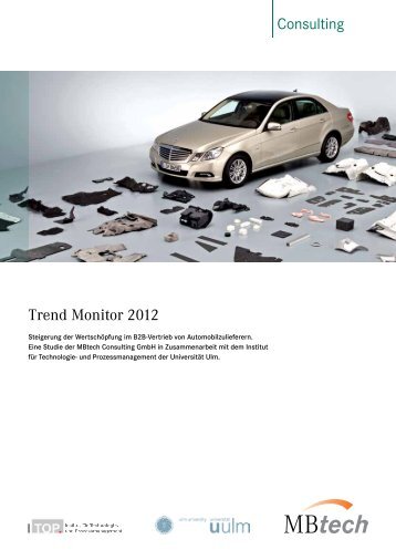 Trend Monitor 2012 Consulting - MBtech Group
