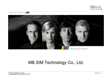 MB SIM Technology Co., Ltd. - MBtech Group