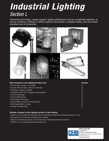 Industrial Lighting - Complete Section - CHS Controls
