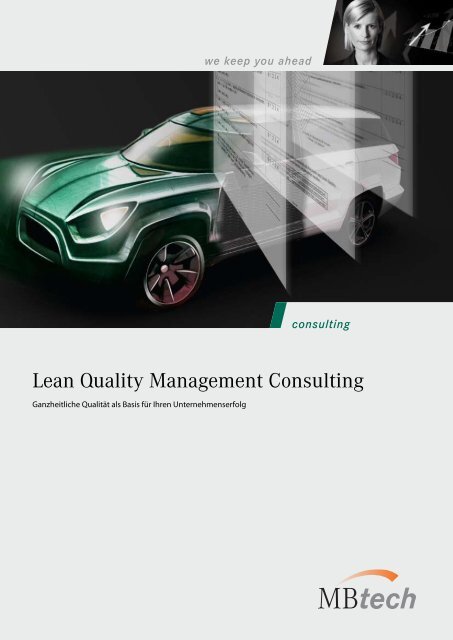 Lean Quality Management Consulting - MBtech Group