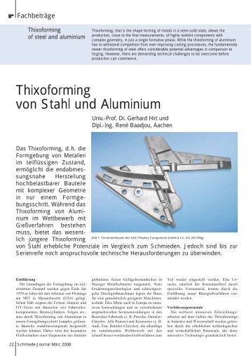 Thixoforming von Stahl und Aluminium