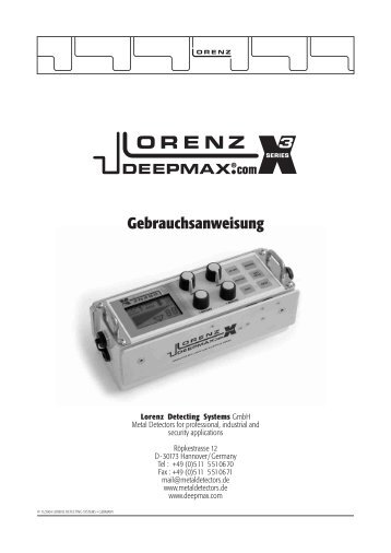 Deepmax Series X3 - LORENZ Ortungssysteme / LORENZ ...