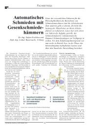 Automatisches Schmieden mit Gesenkschmiede- hämmern