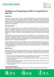 Guidelines on transporting children in your car (CPSU ... - nspcc