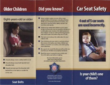 Car Seat Safety - Arkansas Department of Human Services