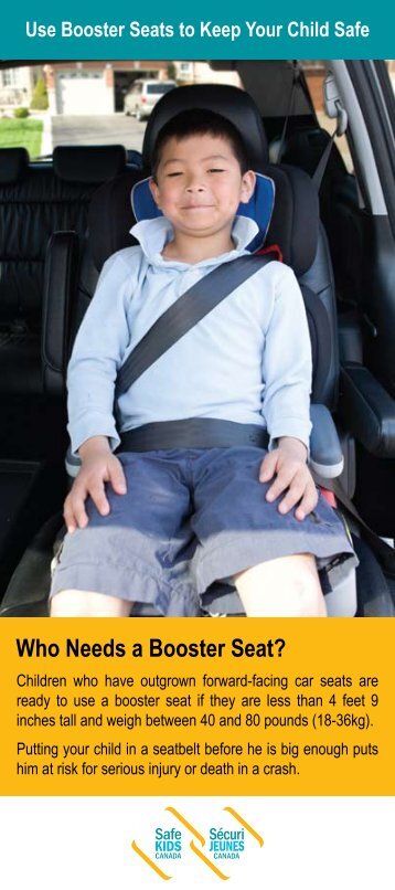 Who Needs a Booster Seat? - Safe Kids Canada