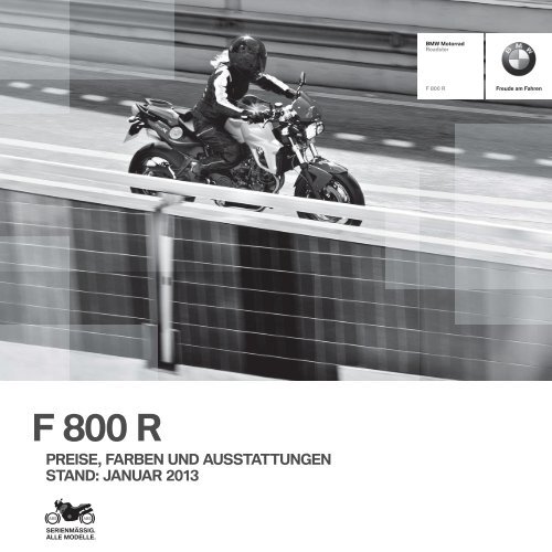 Preisliste F 800 R - Motorrad Berlin