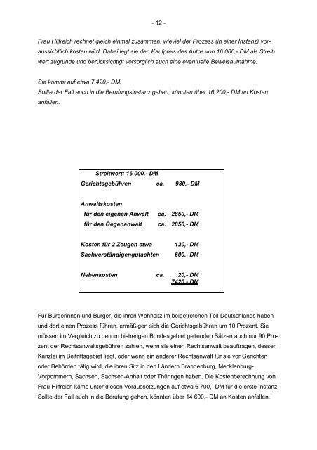 Guter Rat ist nicht teuer - Amtsgericht Bernau bei Berlin - Brandenburg