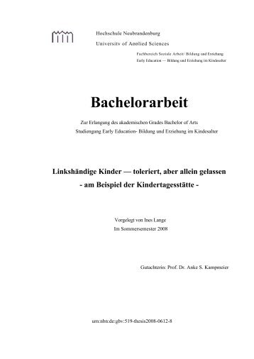 Bachelorarbeit - Hochschule Neubrandenburg
