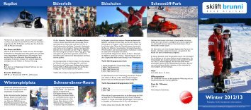 Prospekt Winter 2012/2013 als PDF herunterladen - Skilift Brunni