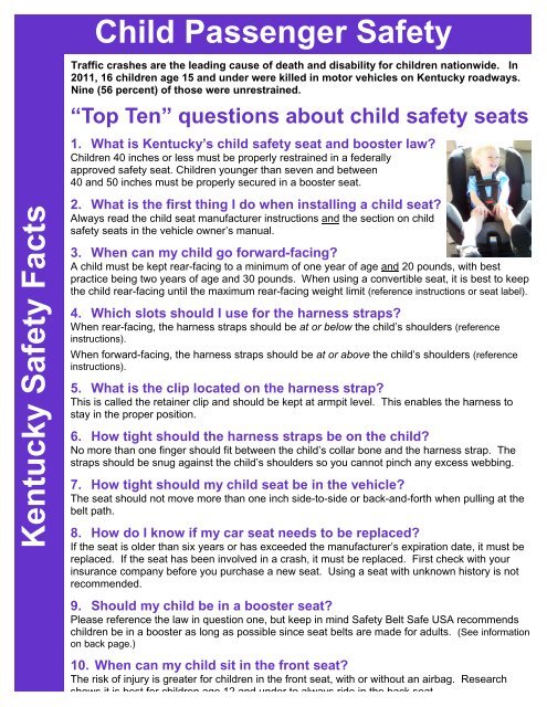 Child Passenger Safety Kentucky