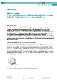 Sensor- und Widerstandsprodukte in Dickschicht ... - Metallux AG