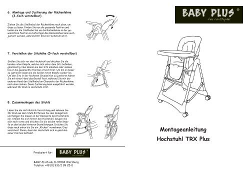 Aufbauanleitung Hochstuhl TRX Plus - Baby Plus