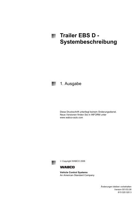 EBS Anhängermodulator - WABCO Catalog