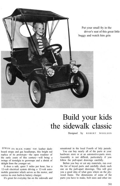 Build your kids the sidewalk classic - Vintage Projects