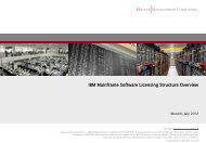 IBM Mainframe Software Licensing Structure Overview - Metis-mc.com