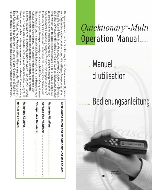 Manual Quicktionary multi.pdf - Hexaglot