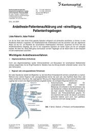 Anästhesie Patientenaufklärung, Einwilligung und Fragebogen - im ...