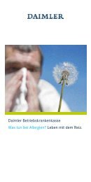 Daimler Betriebskrankenkasse Was tun bei Allergien ... - Daimler BKK