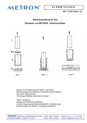 Klemmscheiben - METRON