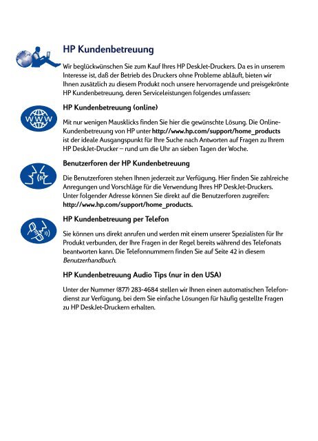 HP Kundenbetreuung