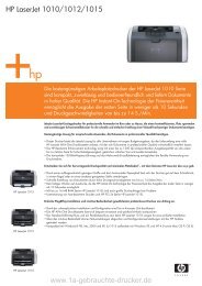 Datenblatt HP Laserjet 1010 - 1a-gebrauchte-Drucker.de
