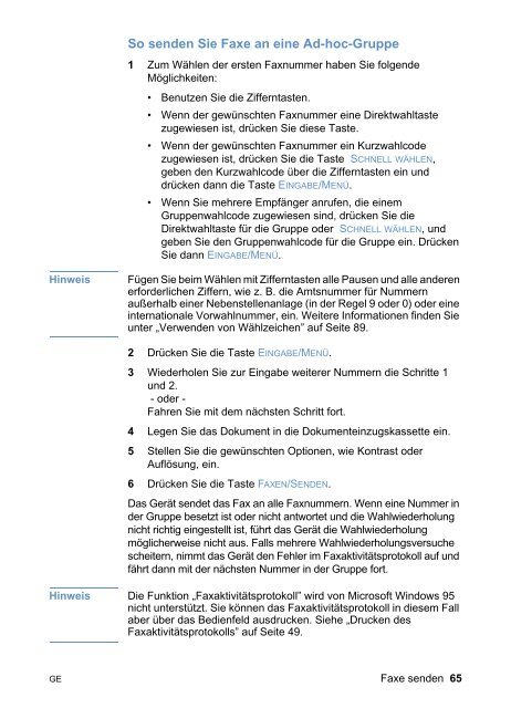 Drucker Fax Kopierer Scanner - HP