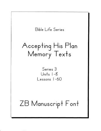 Zaner Bloser Manuscript Style