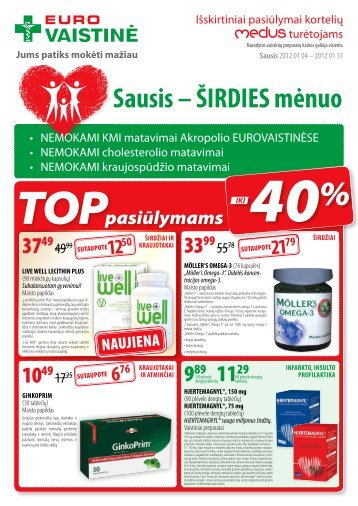 Sausis – ŠIRDIES mėnuo - Eurovaistinė