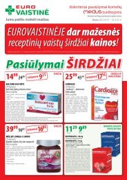 Pasiūlymai ŠIRDŽIAI - Eurovaistinė