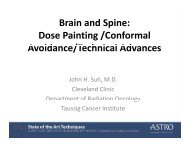 Brain and Spine: Dose Painting /Conformal A id /T h i lAd ... - ASTRO