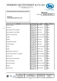 Stock list MTU 183 PDF - Herbert Metzendorff & Co.