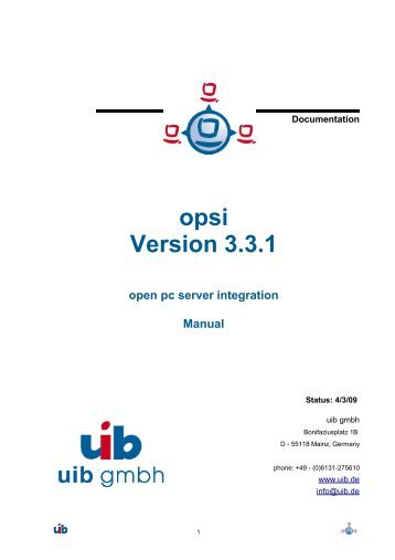 opsi Version 3.3.1 - opsi Download - uib