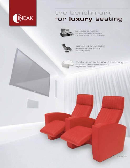 the benchmark for luxury seating - Cineak