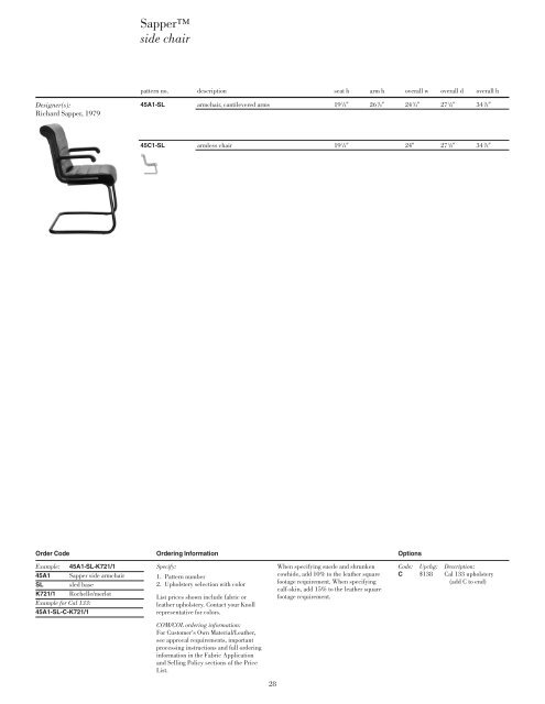 side chair - Knoll