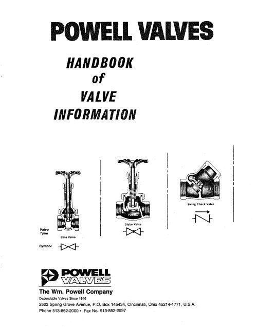 Handbook of Valve Information Powell Valves