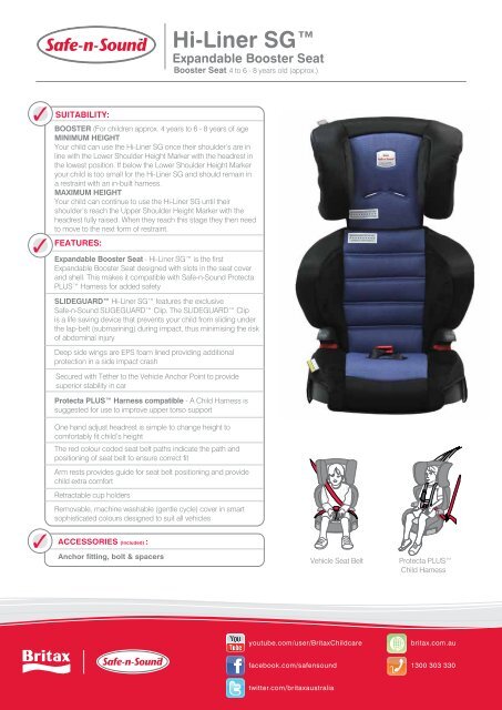 britax safe n sound booster