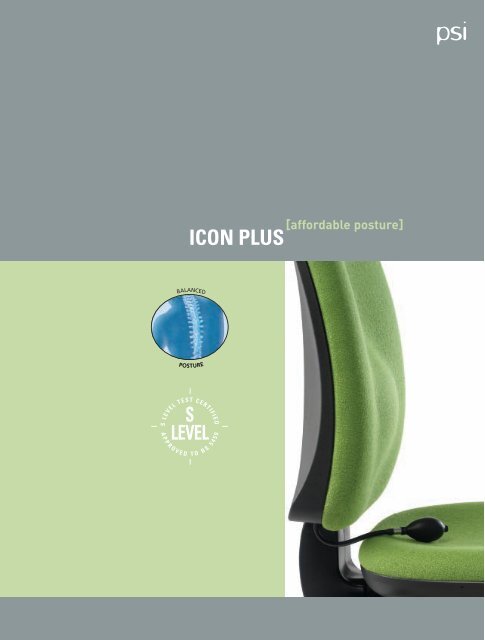 PSi - ICON PLUS 4pp A4 Brochure - PSI Seating