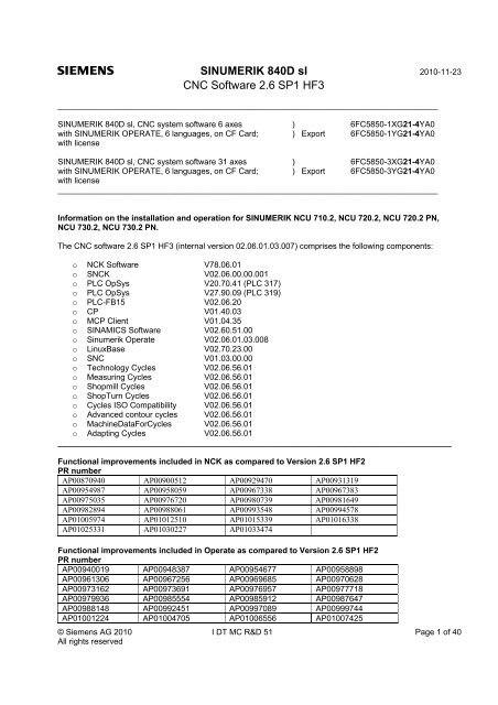 sinutrain operate 2.6 sp1 sinutrain operate 2.6 sp1