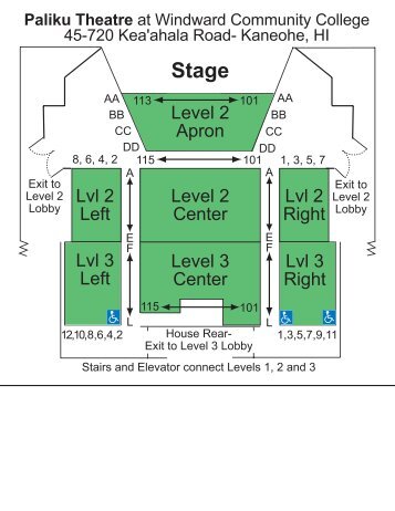 Paliku Theatre Seating Chart - Windward Community College