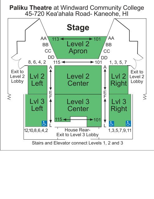 Uh Kennedy Theatre Seating Chart