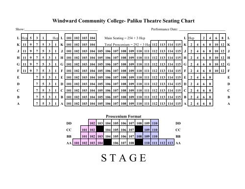 Mamiya Theatre Seating Chart